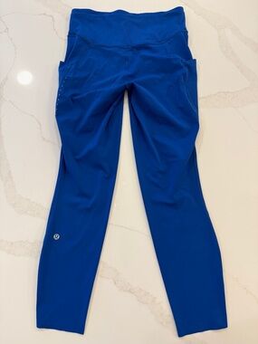 Lululemon Blue Athletic Leggings with Side Pockets